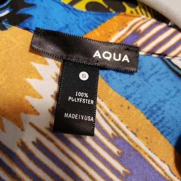 NWT Aqua Multicolored High/Low Blouse - Small, colorful blouse - Picture 6 of 9